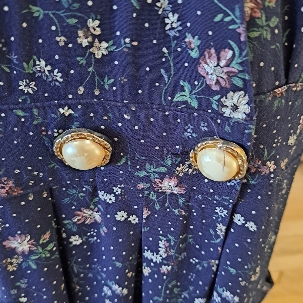 Vintage Ronni Nicole Women's Size 18 Prairie Peasant Floral Midi Dress Fit Flare - Picture 5 of 13